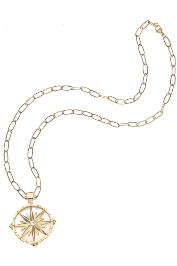 FOREVER GUIDING STAR MOP PENDANT- SATELLITE CHAIN