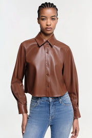 RENATA CROPPED BUTTON DOWN SHIRT 2