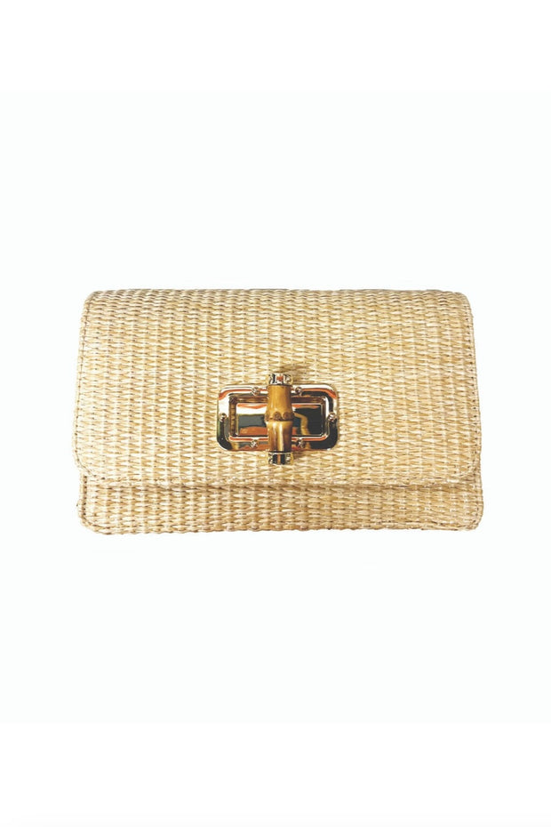 STRAW LILLY CLUTCH