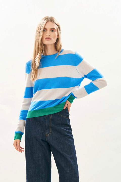 CONTRAST STRIPE CREW (ZNC25-315)