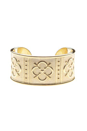 LOVE QUATREFOIL CUFF- GOLD