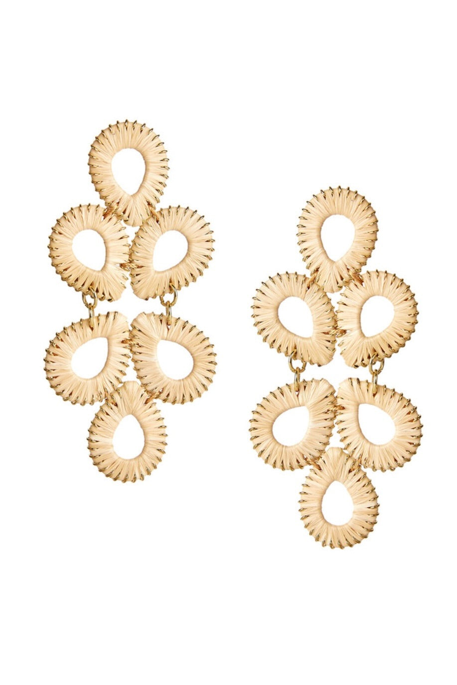 STRAW GINGER EARRINGS