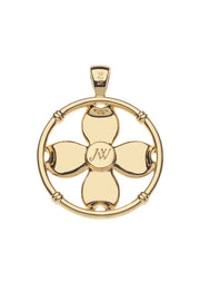 JOY GARDEN DOGWOOD CUTOUT PENDANT- SNAKE CHAIN