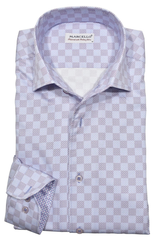 WOVEN LS SHIRT BLU