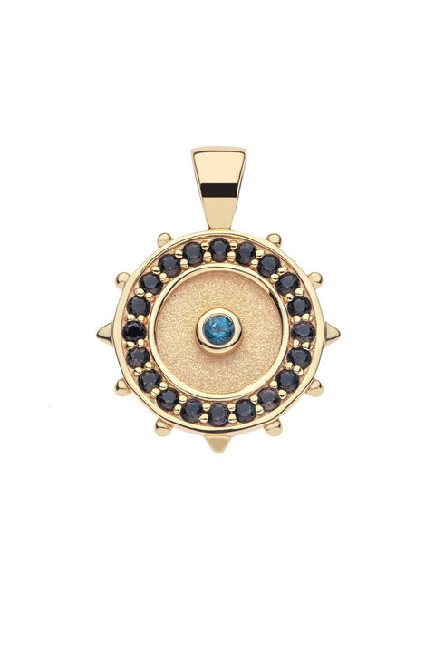 PROTECT EMBELLISHED WATCHFUL EYE NECKLACE- SATELLITE CHAIN