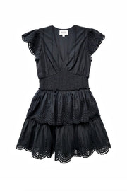 ISLA EMBROIDERED TIERED DRESS