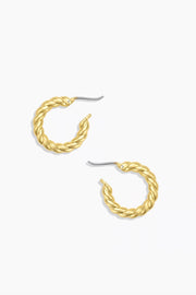 CREW HOOPS LG- GOLD