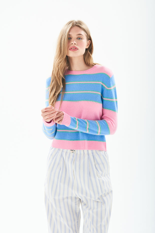 TEXTURED STRIPE CREW