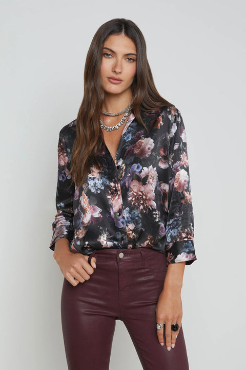 DANI 3/4 SLV BLOUSE (40126WHQ)