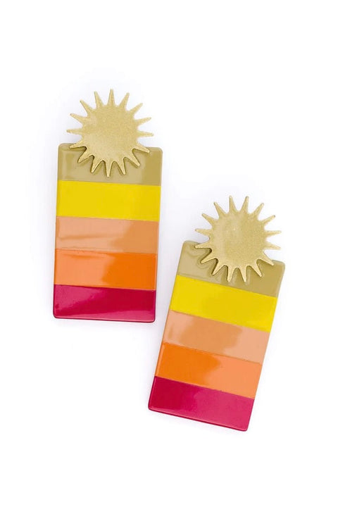 METALLIC RAINBOW STARGAZER CABANA EARRINGS