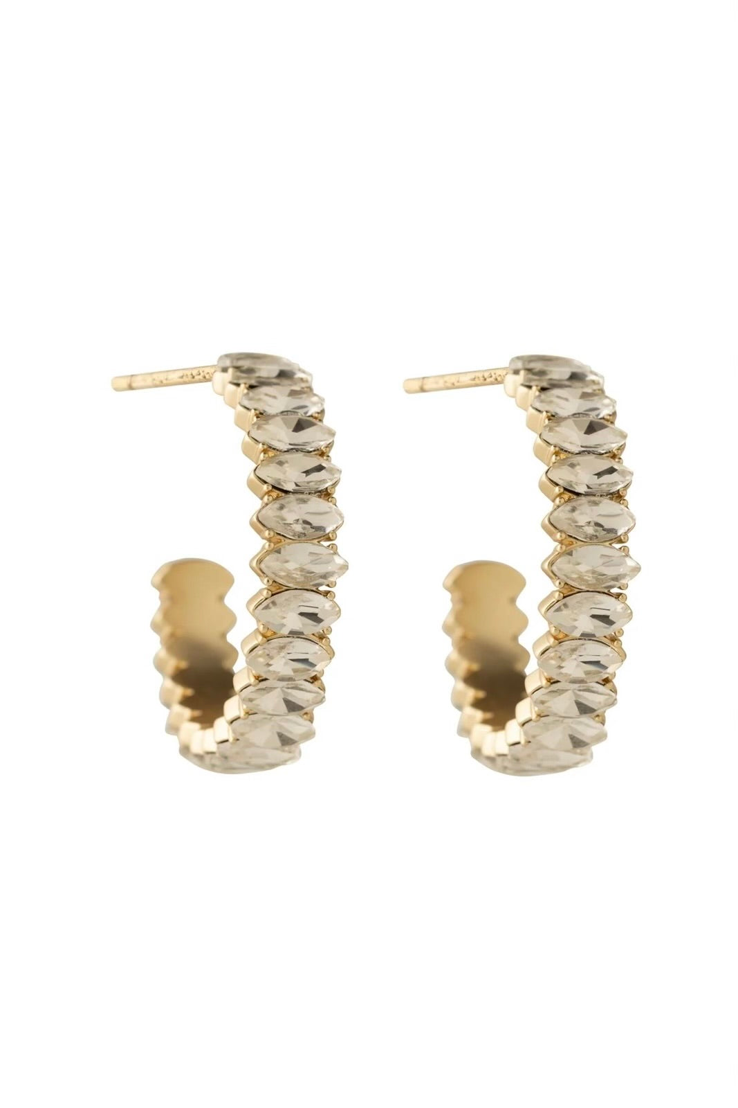 TILLIE HOOPS- GLD/CLEAR