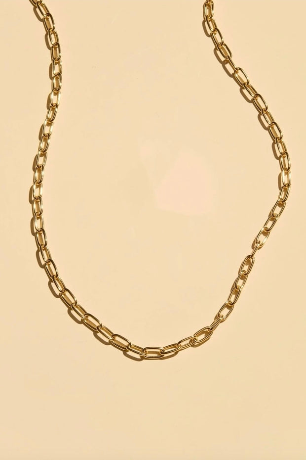 MINI PAPERCLIP NECKLACE- GLD