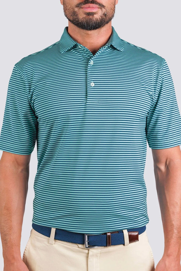 EDWARD STRIPE PERFORMANCE POLO