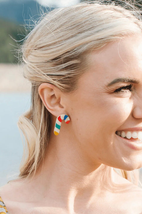 RAINBOW CANDY CANE STUDS