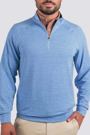 WYNN PERFORMANCE 1/4 ZIP PULLOVER BLU