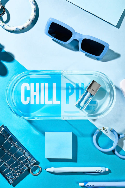 BLUE CHILL PILL ACRYLIC TRINKET TRAY