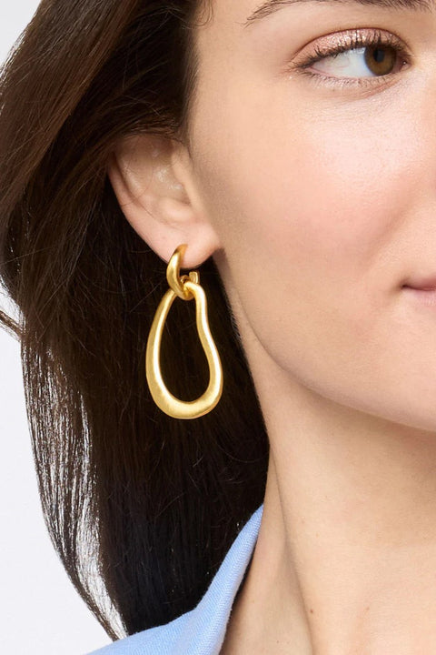 WAVE DOORKNOCKER EARRING- GLD