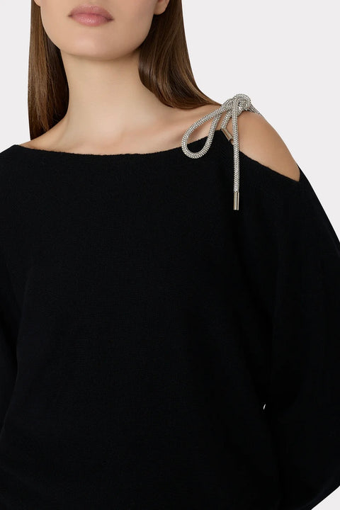 IDA OTS CRYSTAL TIE SWEATER