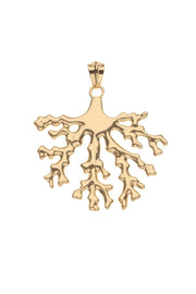 STRONG CORAL PENDANT- DRAWN LINK CHAIN