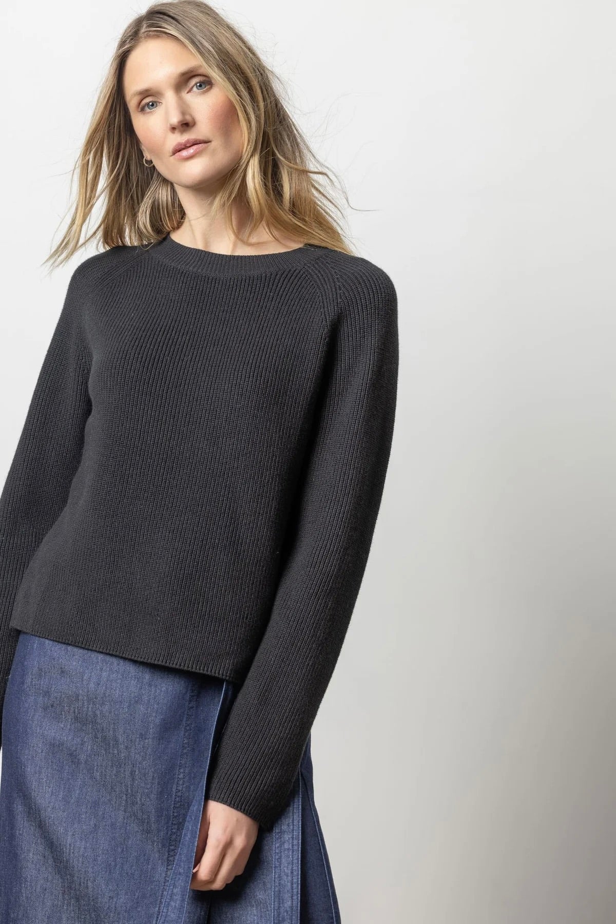 MIXED MEDIA RAGLAN SWEATER (PA1788)