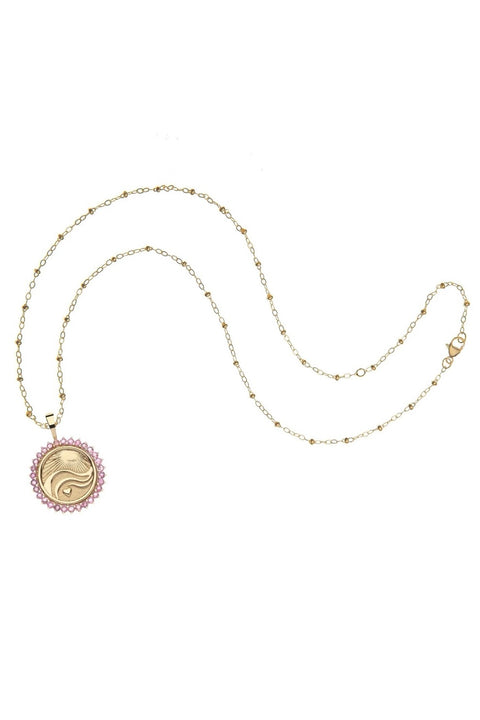 COURAGE PETITE EMBELLISHED NECKLACE- SATELLITE CHAIN