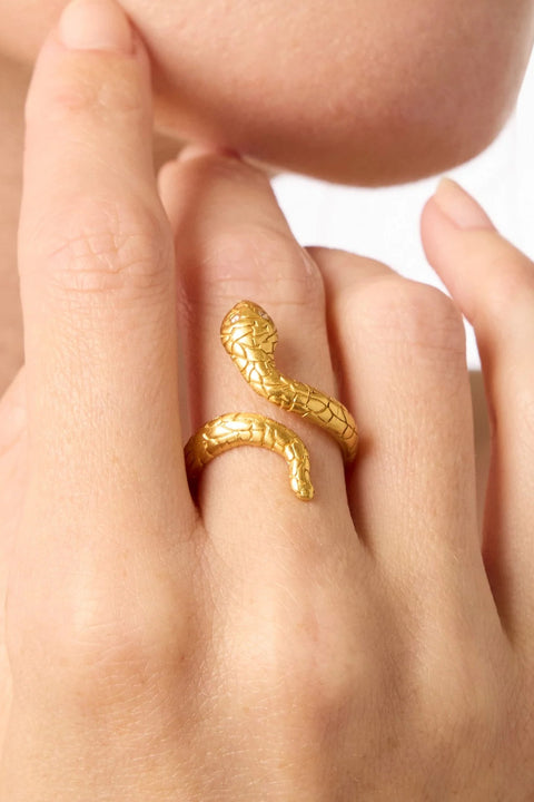 SNAKE RING- GLD