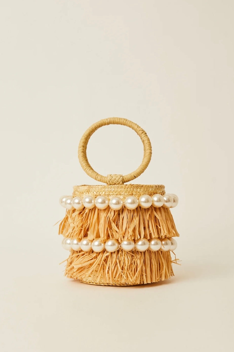 LIV ROUND PEARL BUCKET BAG