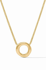 WAVE CIRCLE DELICATE NECKLACE- GLD