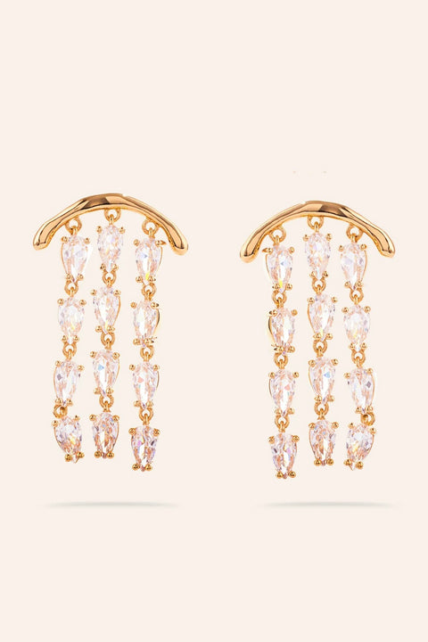 RIO EARRINGS- GLD/CLEAR