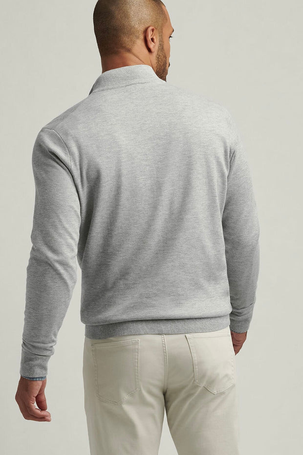 COOLSPUN COTTON 1/4 ZIP SWEATER GRY