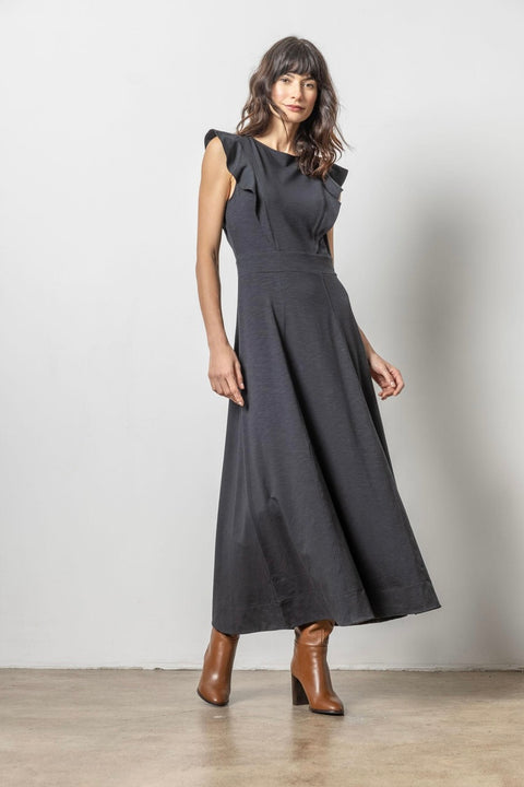 FLOUNCE TRIM MAXI DRESS (PA2689)