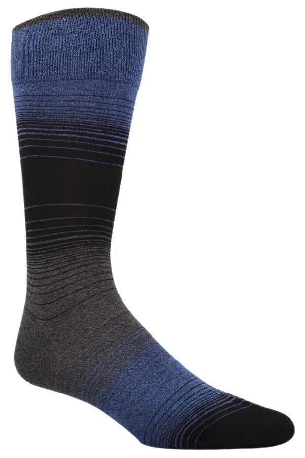 BLUE/BLACK STRIPE SOCK OS