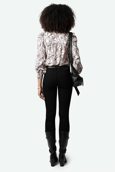 TELIA TWILL WILD CHAINES BLOUSE