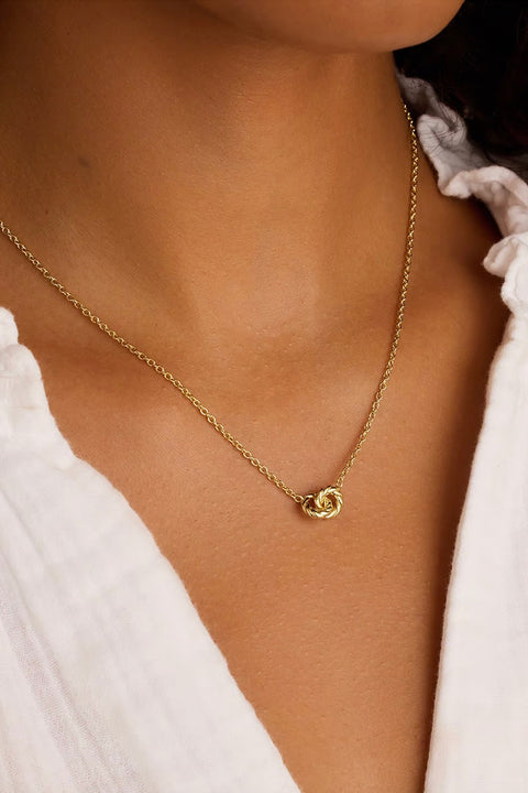 CREW INTERLOCKING NECKLACE- GOLD