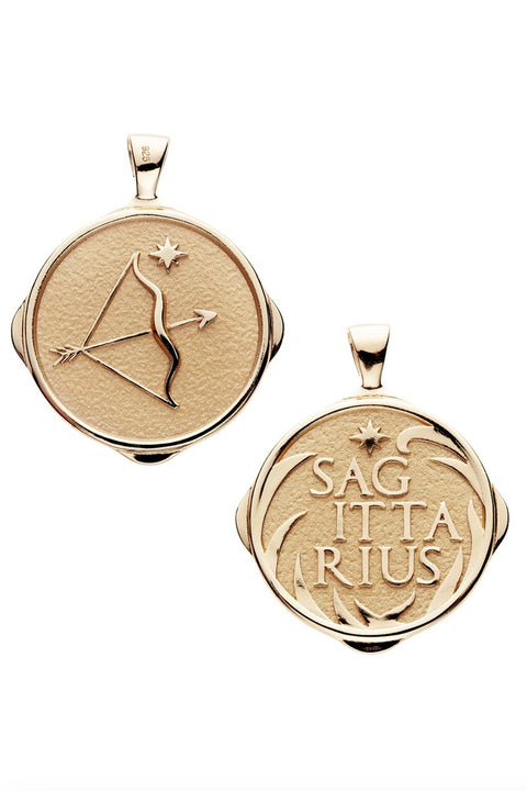 SAGITTARIUS ZODIAC PENDANT NECKLACE- GRANDE ROLO CHAIN