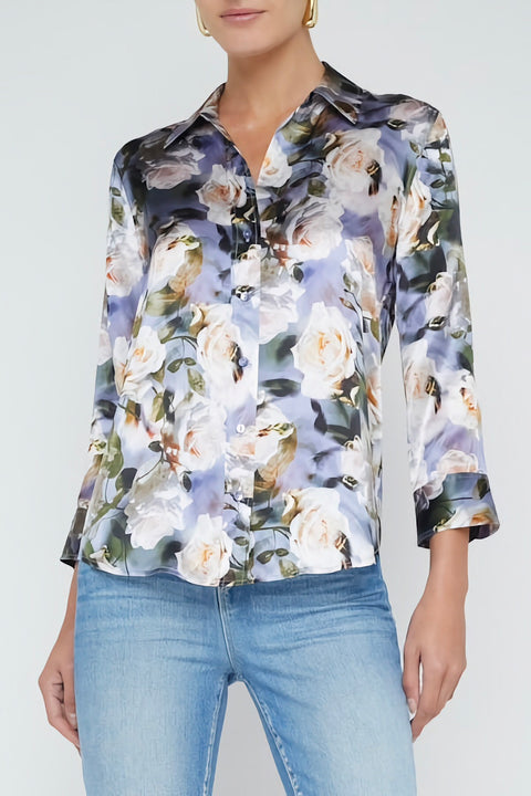 DANI 3/4 SLV BLOUSE (40126DCM)