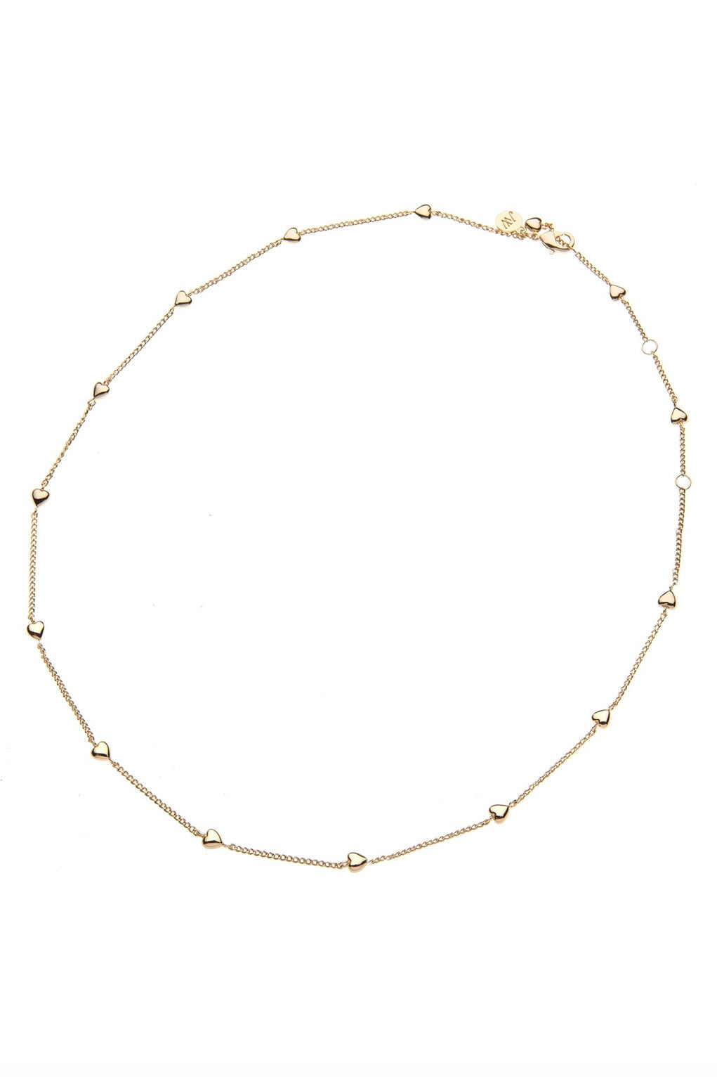 LOVE ADJ HEART CHAIN NECKLACE- GOLD