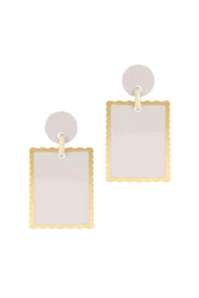 GOLD CRUSTED DROP EARRINGS