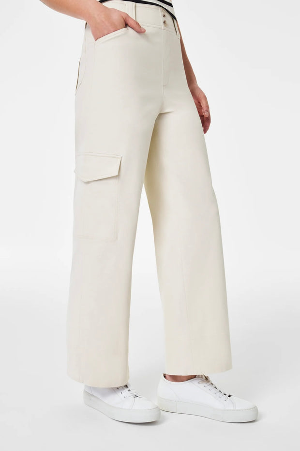 Spanx Stretch Twill Cropped Wide Leg Pant in Bright White – JAYNE Boutique