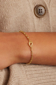 PARKER HEART MINI BRACELET- GLD