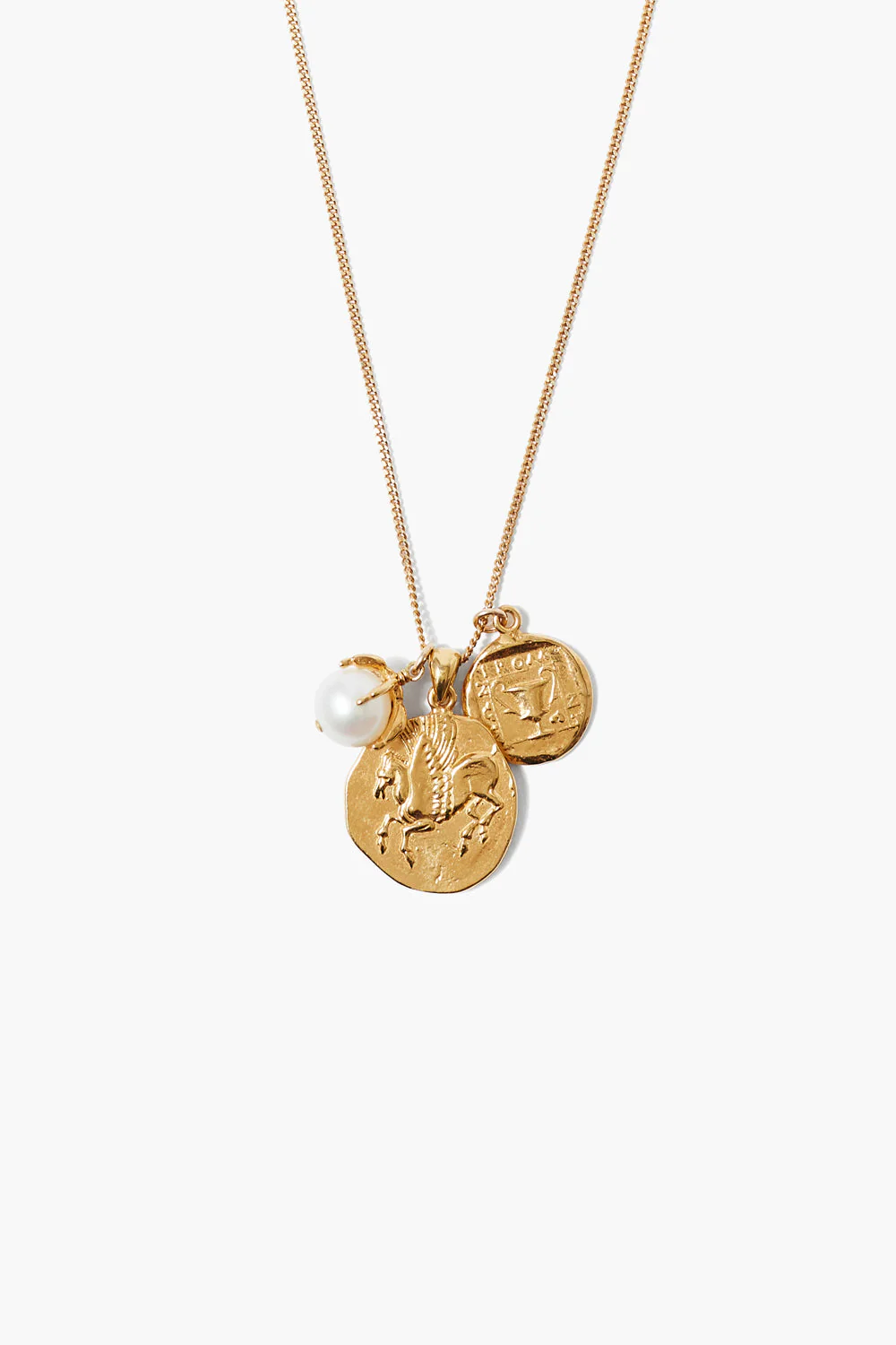 GREEK PEGASUS COIN NECKLACE (NG-15201)