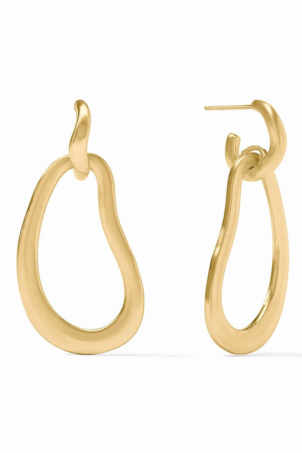 WAVE DOORKNOCKER EARRING- GLD