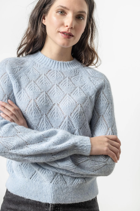 EASY POINTELLE CREWNECK SWEATER (PA2673)