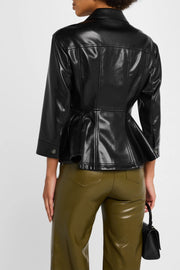 VEGAN LEATHER GINA JACKET