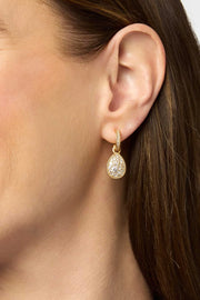 LUNA TEARDROP HOOP & CHARM EARRING