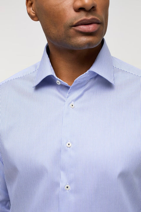 LUXURY MICRO STRIPE MODERN FIT KENT COLLAR SHIRT