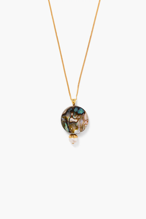 ABALONE & PEARL NECKLACE (NG-15238)