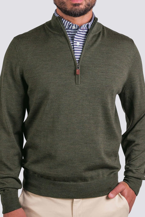 EXTRA FINE MERINO 1/4 ZIP