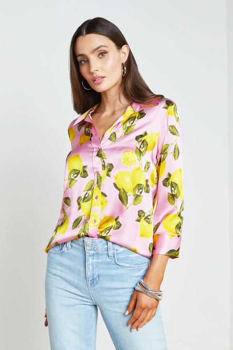 DANI 3/4 SLV BLOUSE (40126LML)