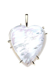 LOVE CARRY YOUR HEART MOP PENDANT- DRAWN LINK CHAIN